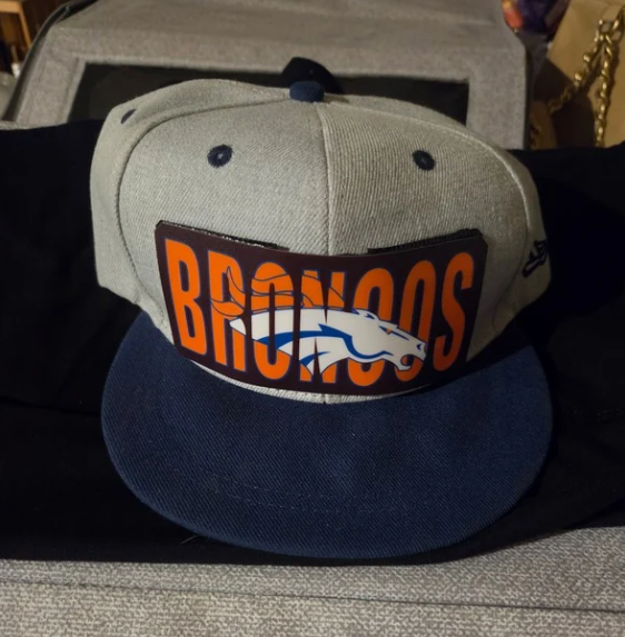 Denver Broncos - 2 Tone Gray and Blue Orange Logo