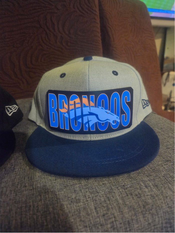 Denver Broncos - 2 Tone Gray and Blue -Blue Logo