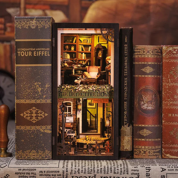 BOOK NOOK KIT - DIY - Agence du Détective Rose - 322pc +Eclairage LED