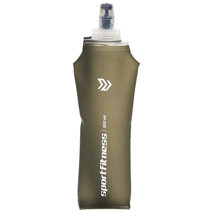 Botella Para Agua Flexible Gris 500ML