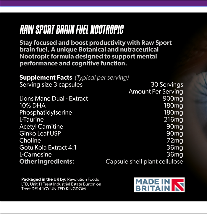 Brain Fuel Nootropic - Raw Sport