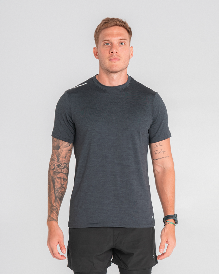 Camiseta Manga Corta Rout Humo Negro