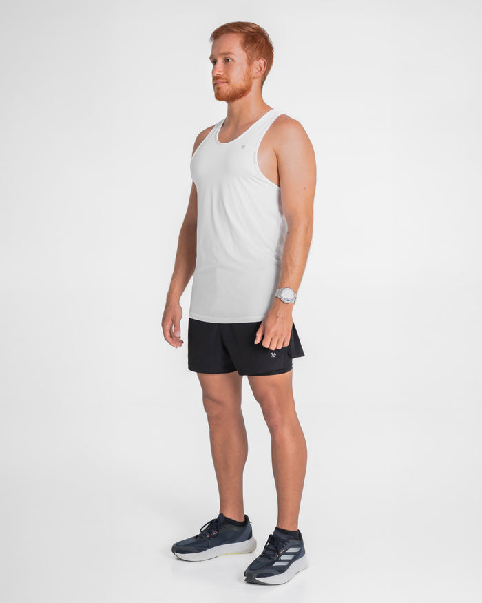 Camiseta Manga Sisa Hombre Runlite Blanco