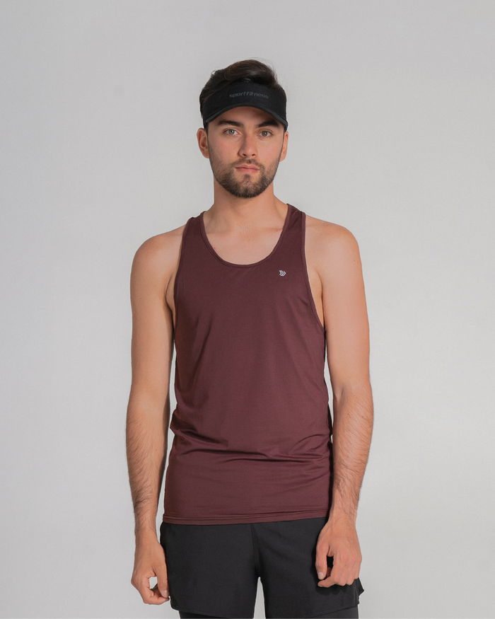 Camiseta Manga Sisa Hombre Runlite Vino