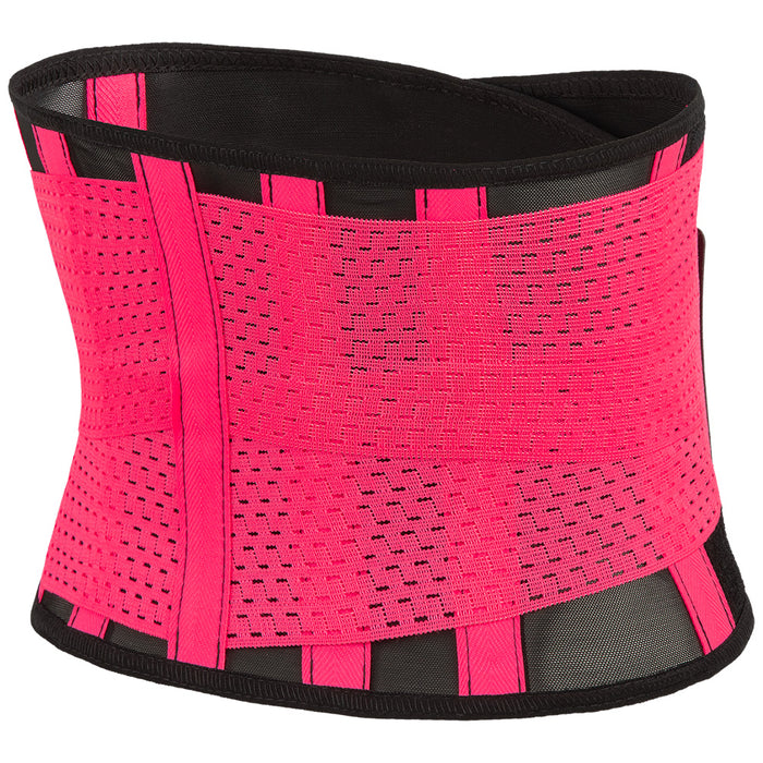 Cinturón Abdominal Doble Ajuste Negro Fucsia