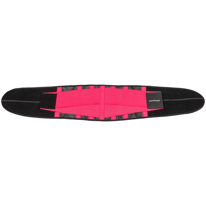 Cinturón Abdominal Doble Ajuste Negro Fucsia