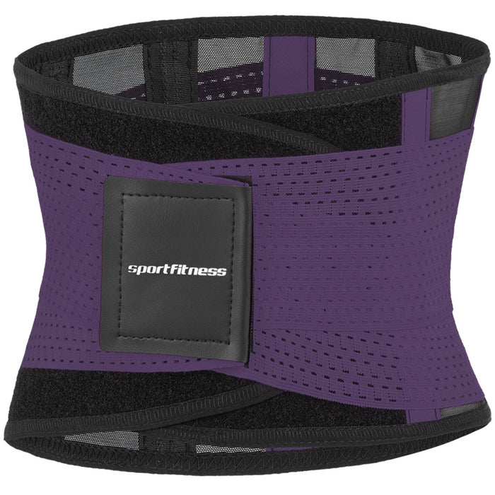 Cinturón Abdominal Doble Ajuste Negro Morado