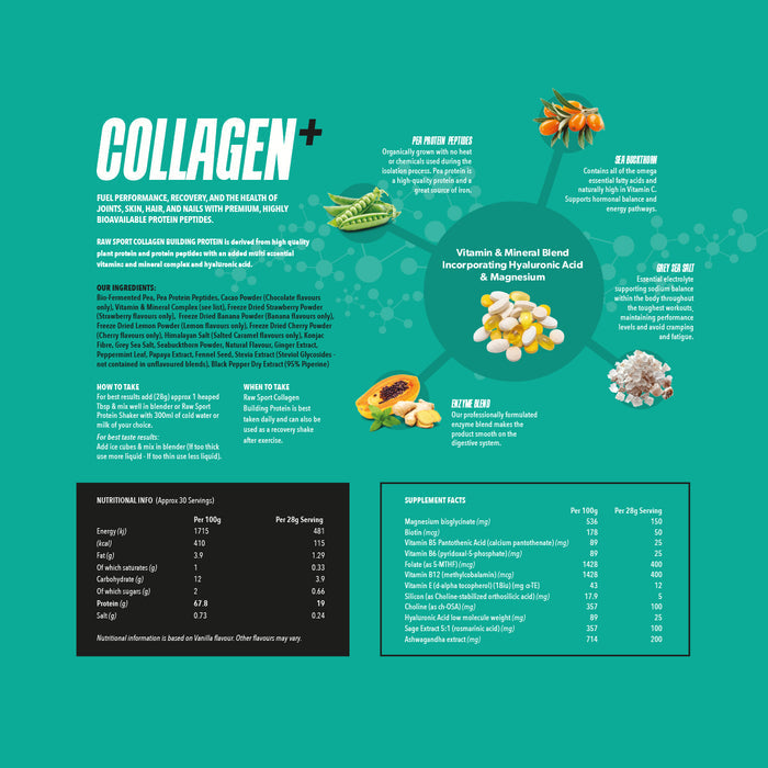 Collagen Peptide Protein Powder - Raw Sport