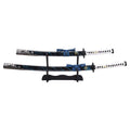 ENSEMBLE DE KATANA ORNEMENTAL BLEU SAKAI DE JIN  GHOST OF TSUSHIMA