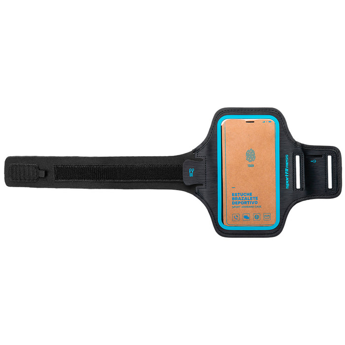 Estuche Celular Running Bench Negro Azul