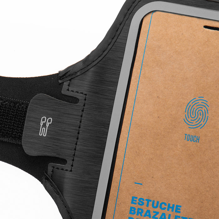 Estuche Celular Running Bench Negro Azul