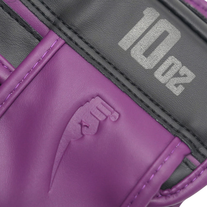 Guante Boxeo 10 OZ Negro Morado
