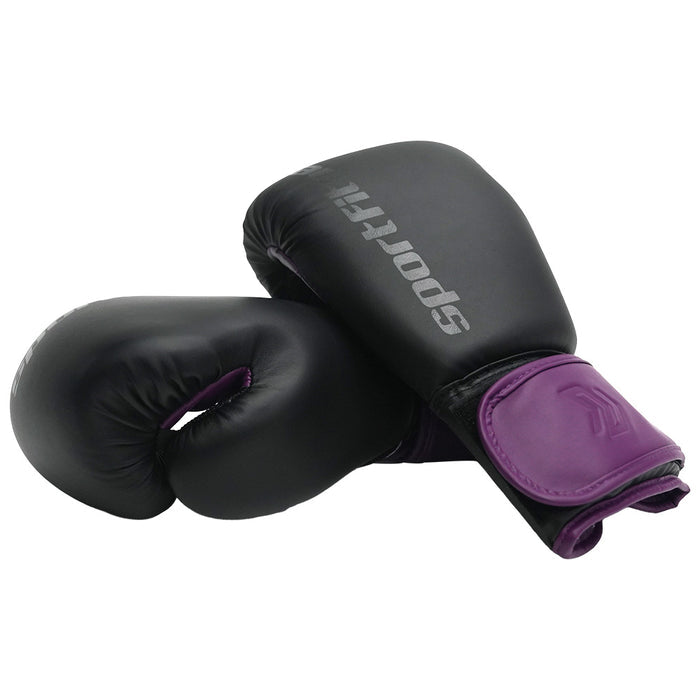 Guante Boxeo 10 OZ Negro Morado
