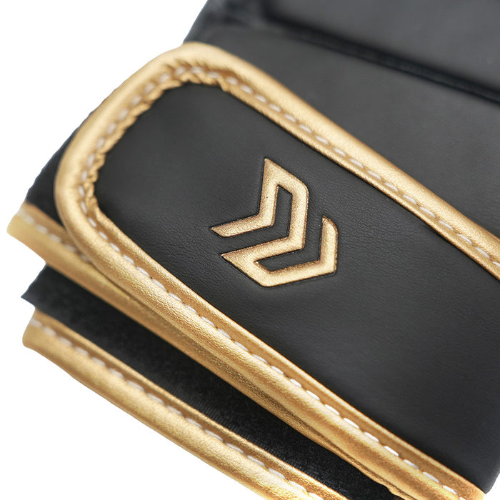Guantes MMA 30z Medio Dedo Negro Dorado