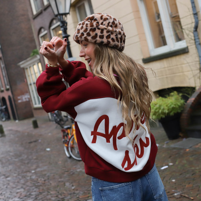 Love après ski sweater burgundy