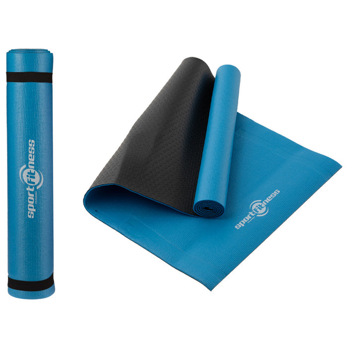Mat de Yoga Doble Faz Azul