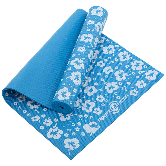 Mat de Yoga Grabada Azul