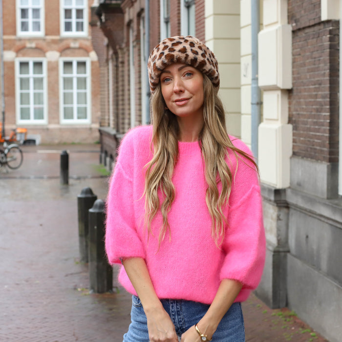 Momo mohair trui roze