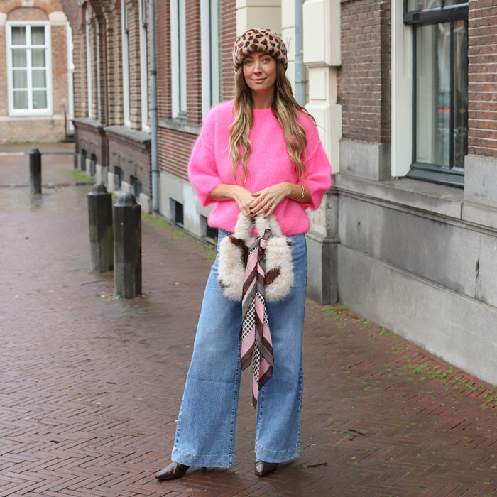 Momo mohair trui roze