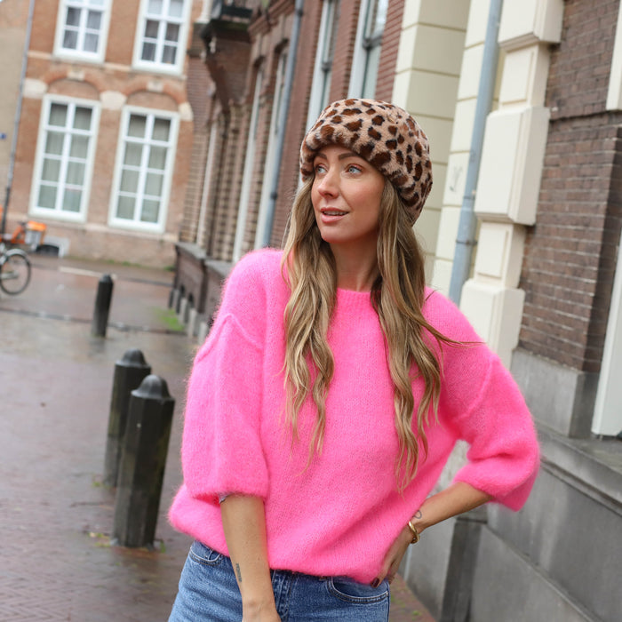 Momo mohair trui roze