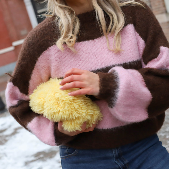 Monica mohair knit lichtroze