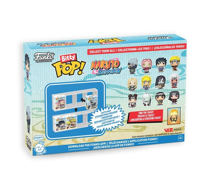 NARUTO SHIPPUDEN - Bitty Pop 4 Pack 2.5cm - Team 7 avec Chase