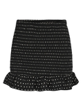 Noisy May Bea smock skirt black birch dots
