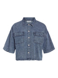 Noisy May Enza medium blue crop blouse