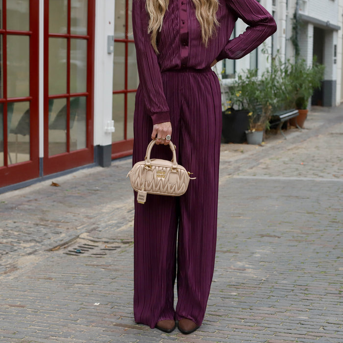 Nora wide pants wine tasting red