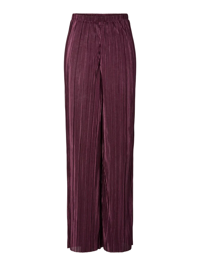 Nora wide pants wine tasting red