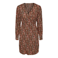 Nya wrap dress black orange