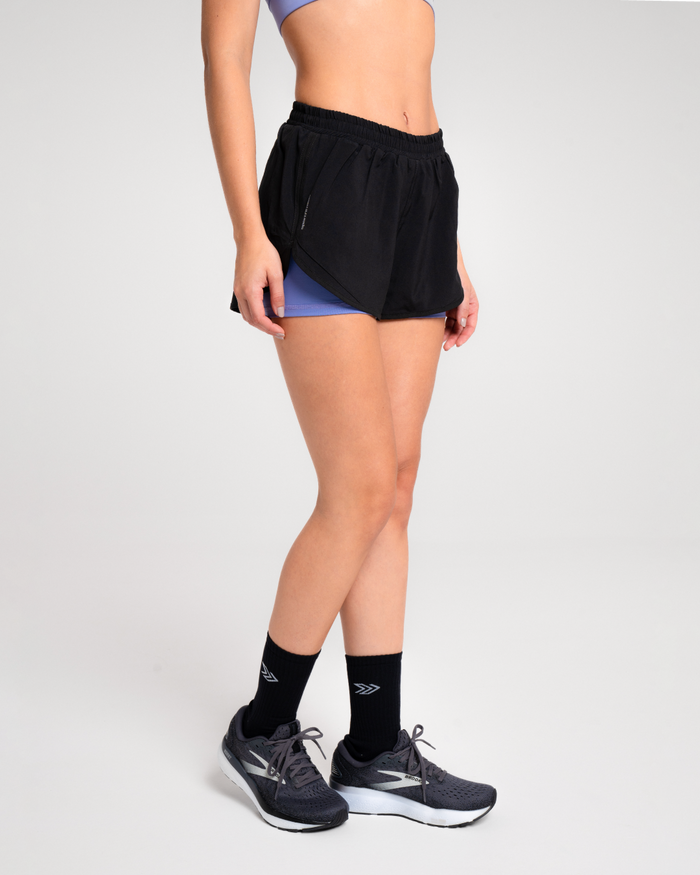 Pantaloneta Short Cute Negro Lila