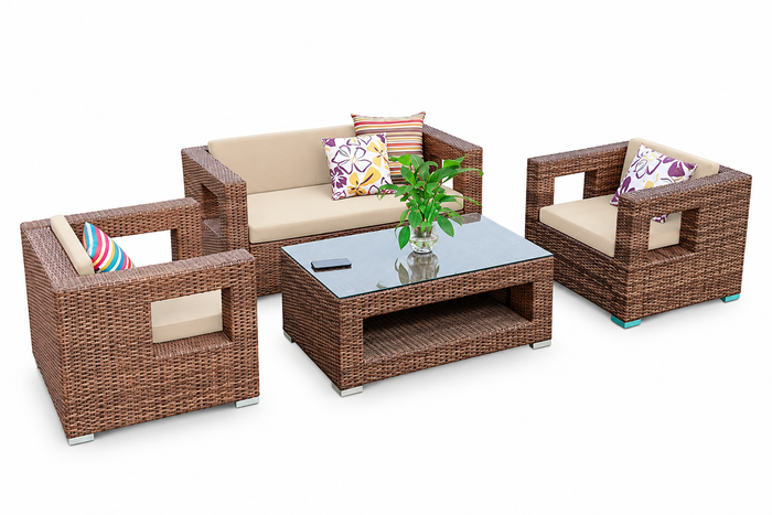 PE Rattan Outdoor Sofa Set