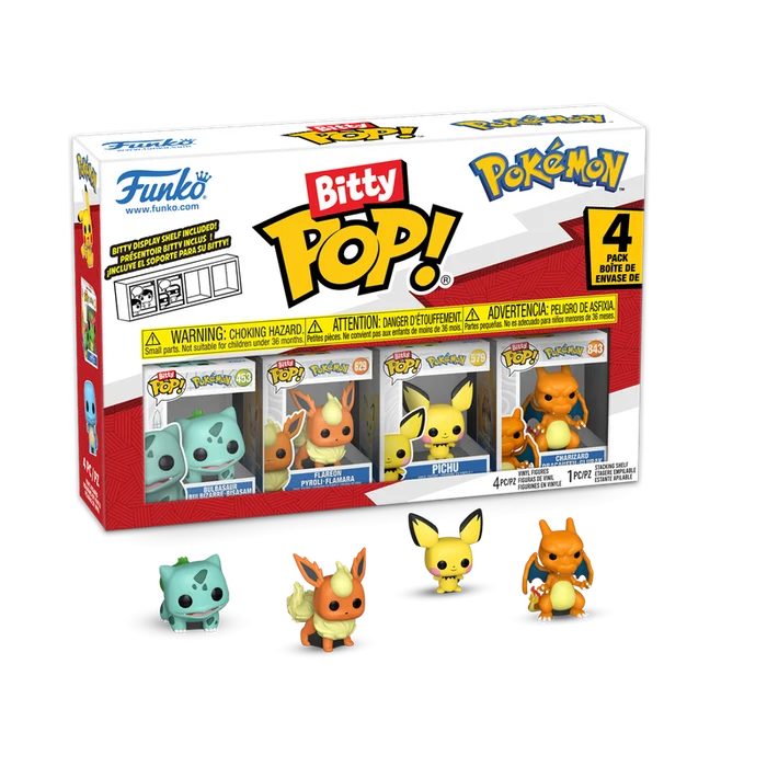 POKEMON - Bitty Pop 4 Pack 2.5cm - Bulbizarre