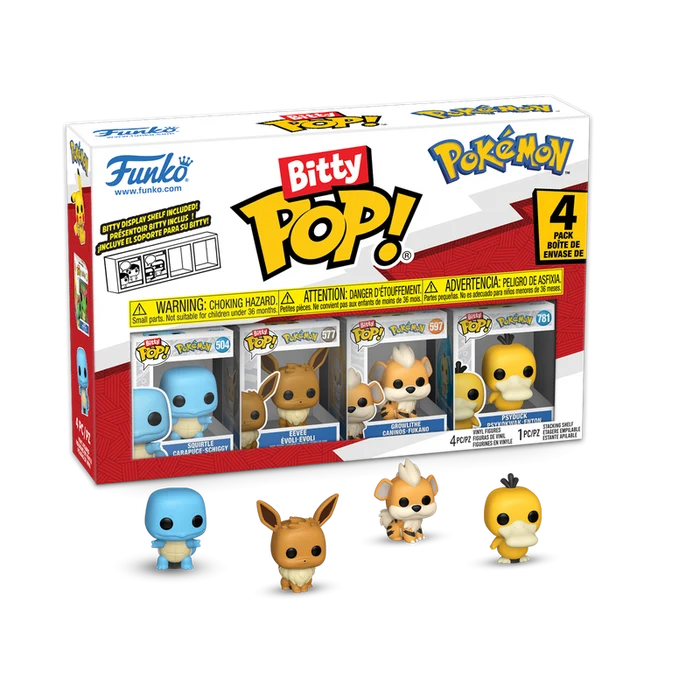 POKEMON - Bitty Pop 4 Pack 2.5cm - Carapuce