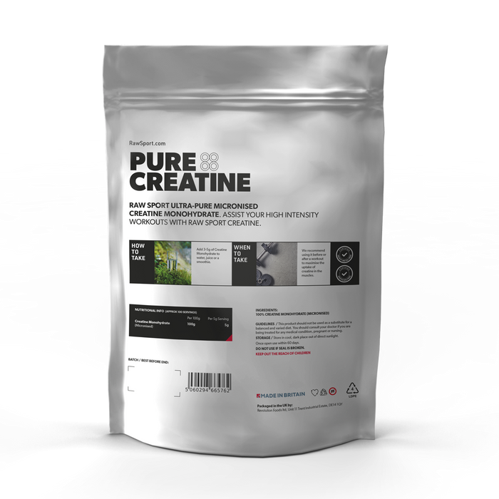 Pure Creatine Monohydrate 250g - Raw Sport
