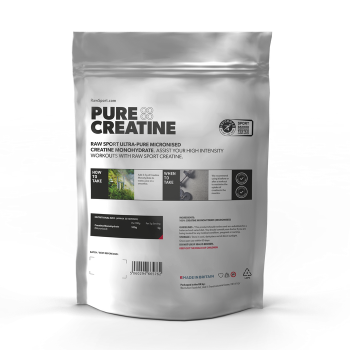 Pure Creatine Monohydrate 250g Informed Sport Approved