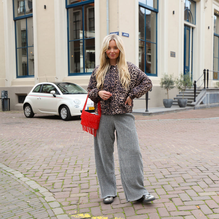 Roya pants wide silver