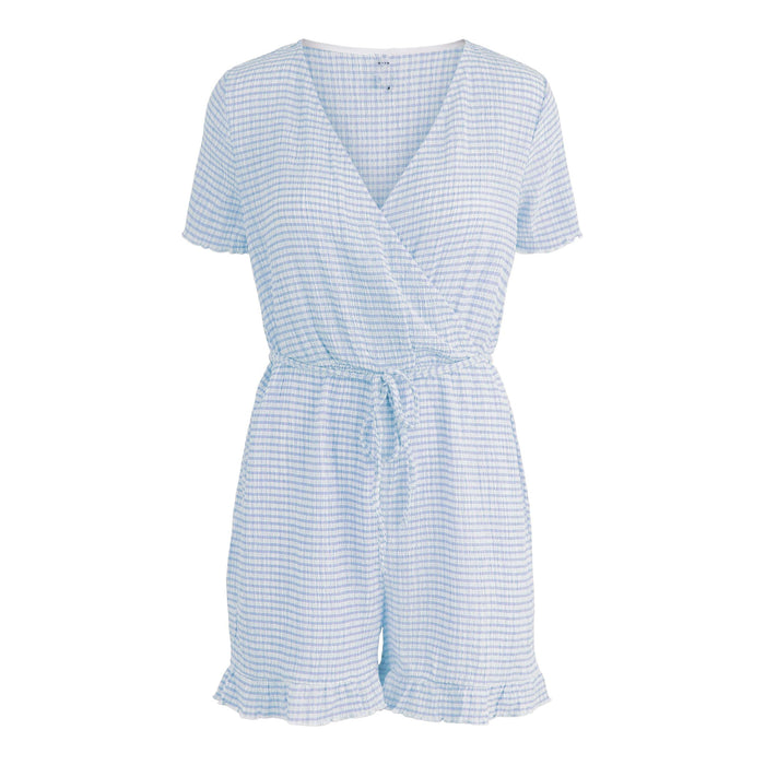 Sienna wrap playsuit blue