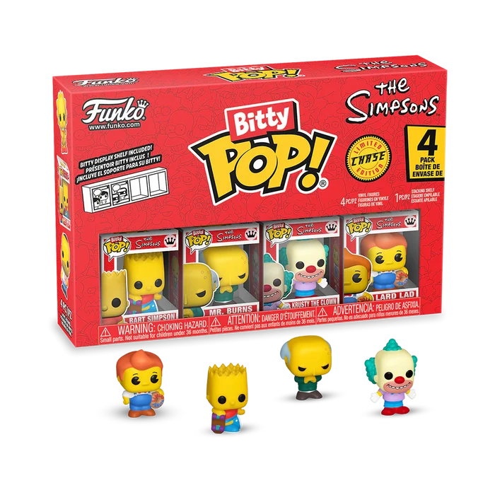 SIMPSONS - Bitty Pop 4 Pack 2.5cm - Bart