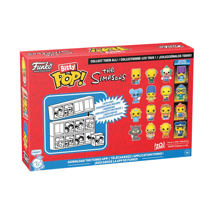 SIMPSONS - Bitty Pop 4 Pack 2.5cm - Bart