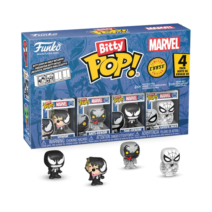 SPIDER-MAN - Bitty Pop 4 Pack 2.5cm - Venom