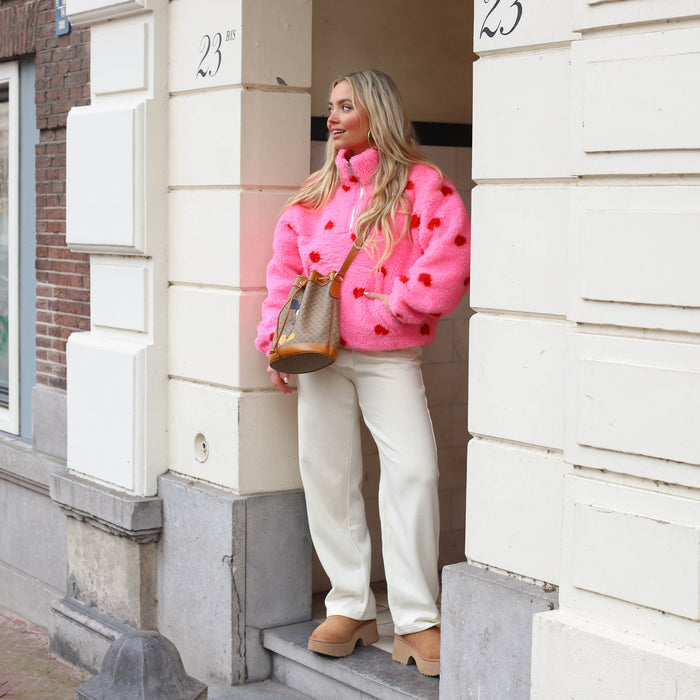 Teddy jack hartjes roze rood