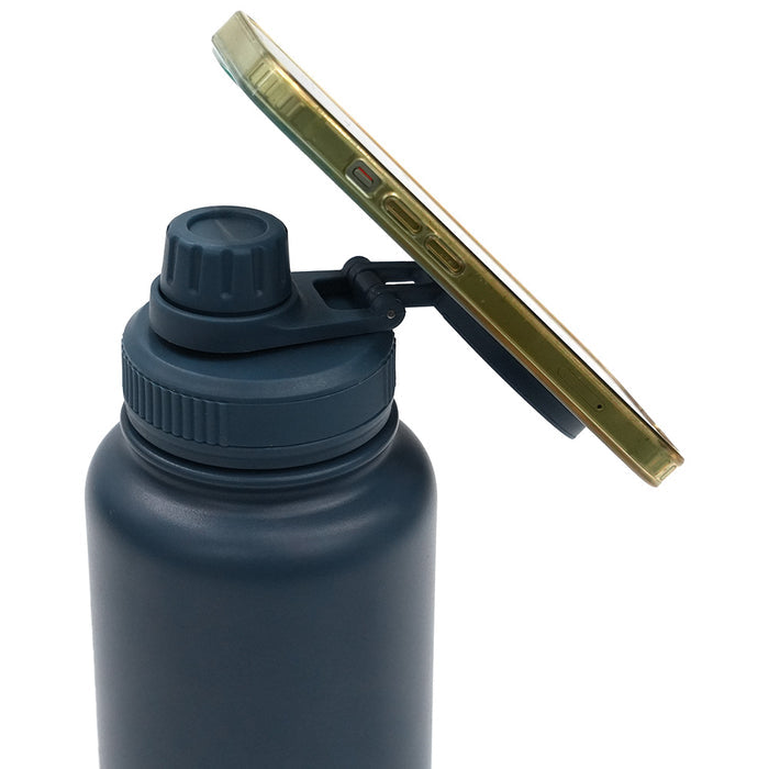 Termo Metálico con soporte Para Celular 32oz Azul Oscuro