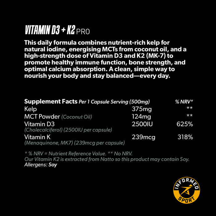 Vitamin D3 + K2 Pro | Informed Sport - Raw Sport